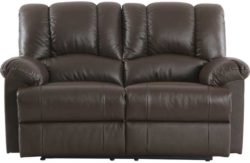 Collection Diego Regular Leather/LE Recliner Sofa - Choc